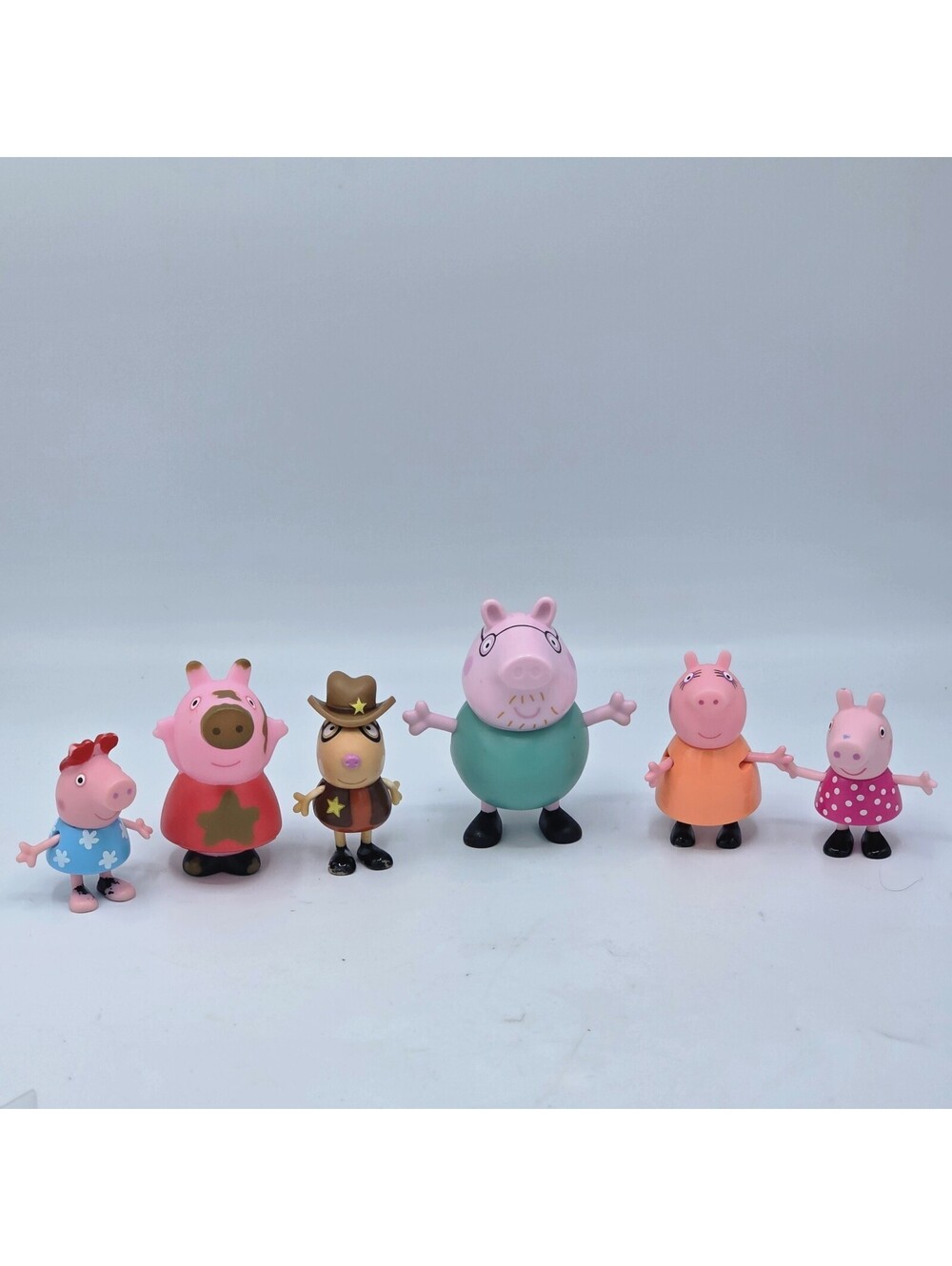 Peppa Pig Mixed Lot of 6 Figures Daddy Pig Mummy Pig Pedro Pony Muddy Peppa